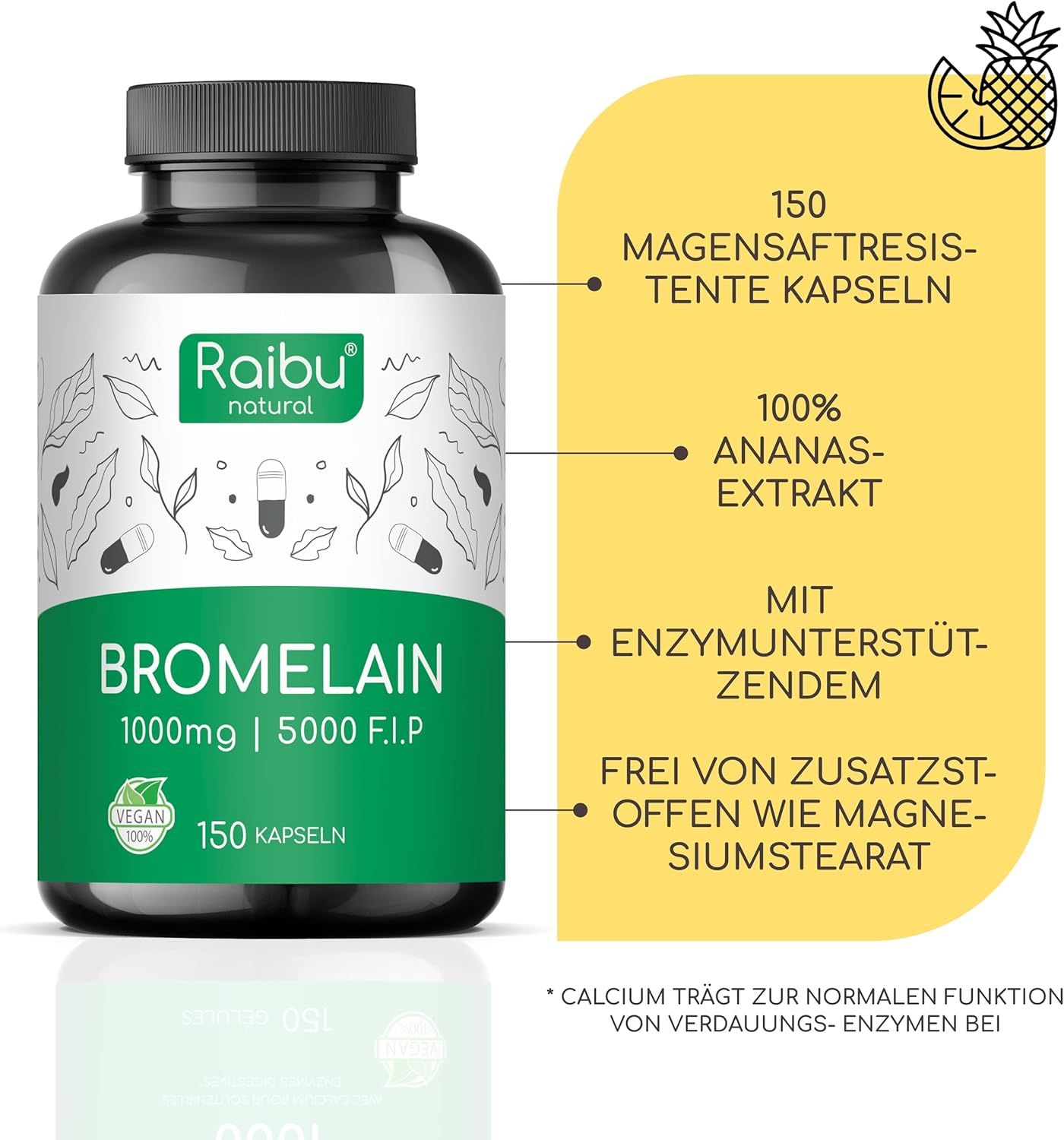 RAIBU Bromelain Kapseln Hochdosiert