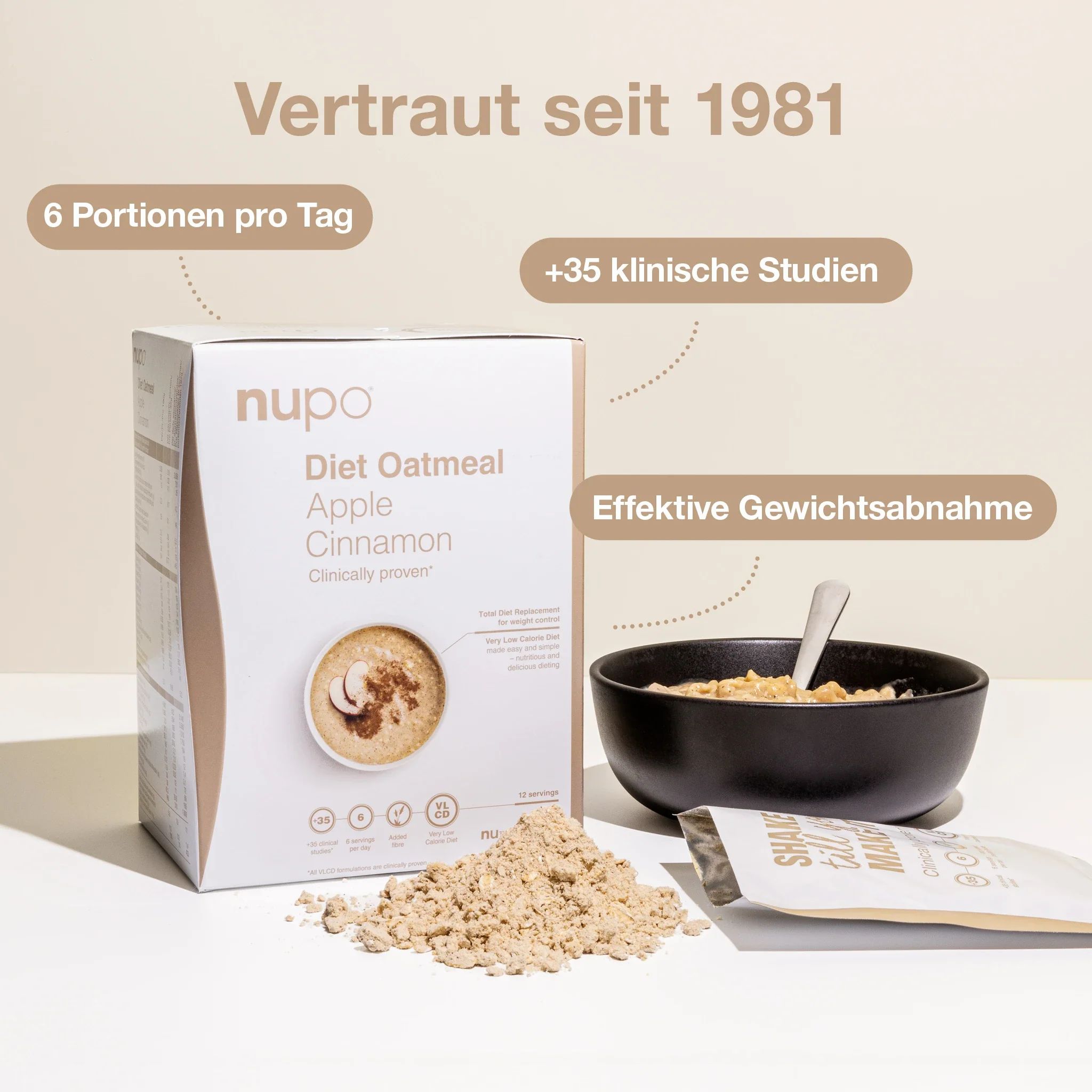 nupo Diet Oatmeal Apple Cinnamon