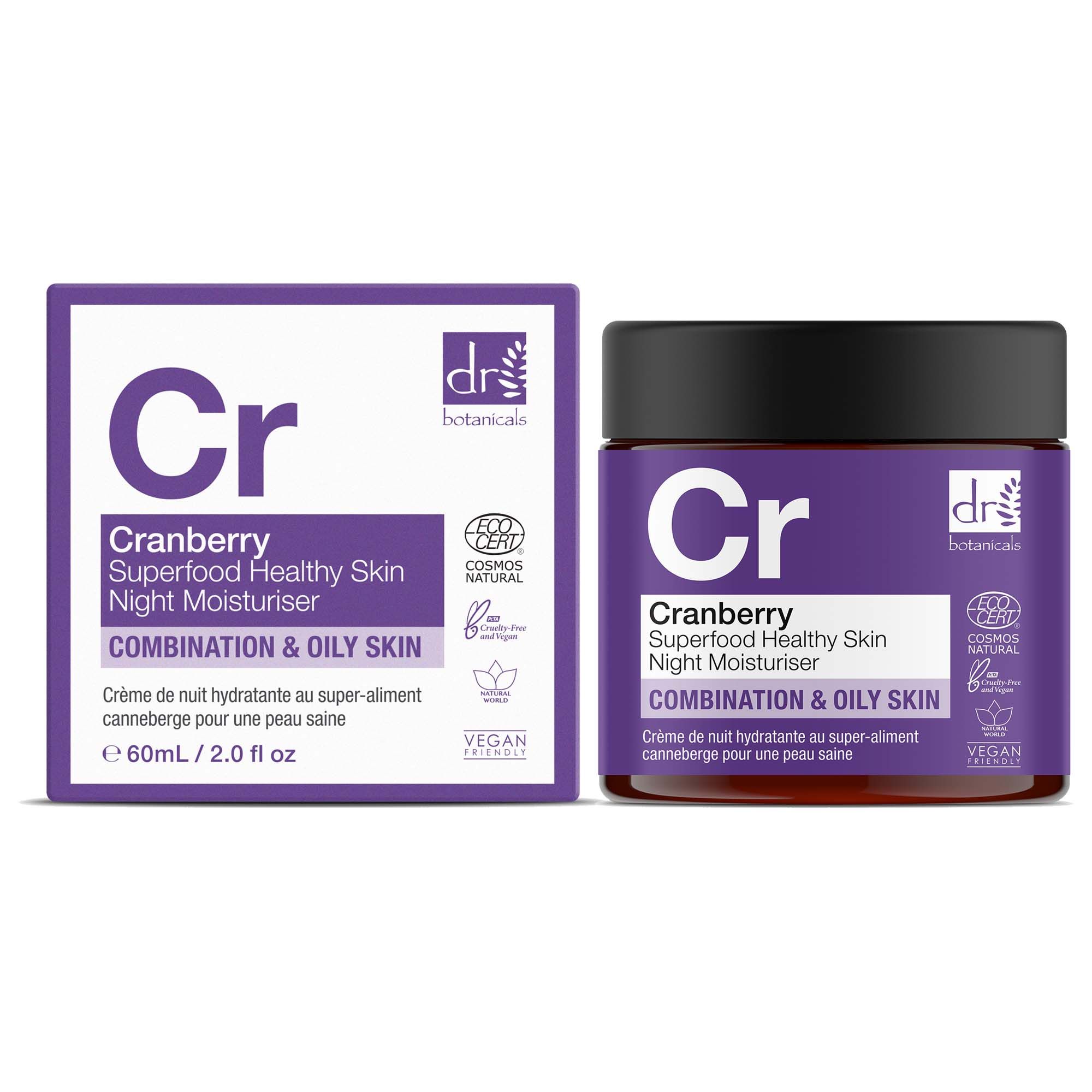 Dr Botanicals Cranberry Superfood Healthy Skin Night Moisturiser