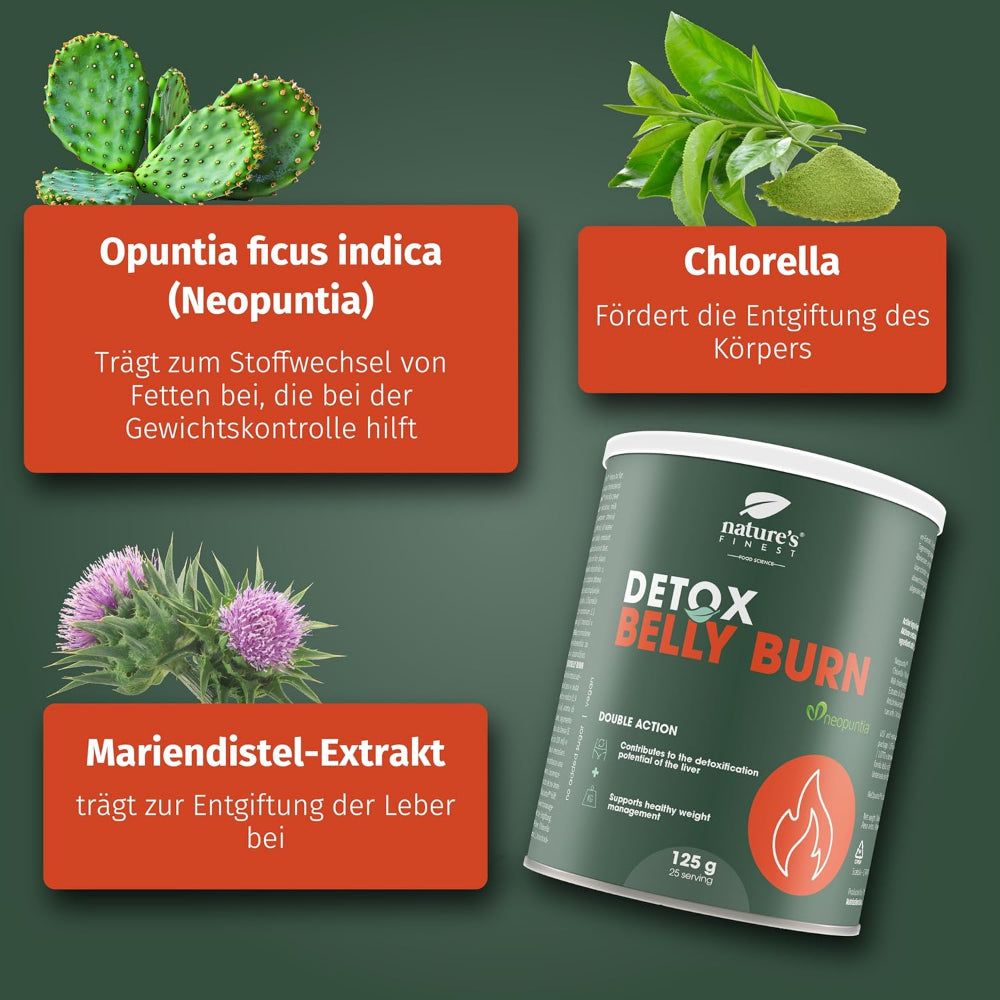 Nature's Finest Detox Belly Burn - Ergänzung zum Entgiftung, Abnehmen und Fettverbrenner