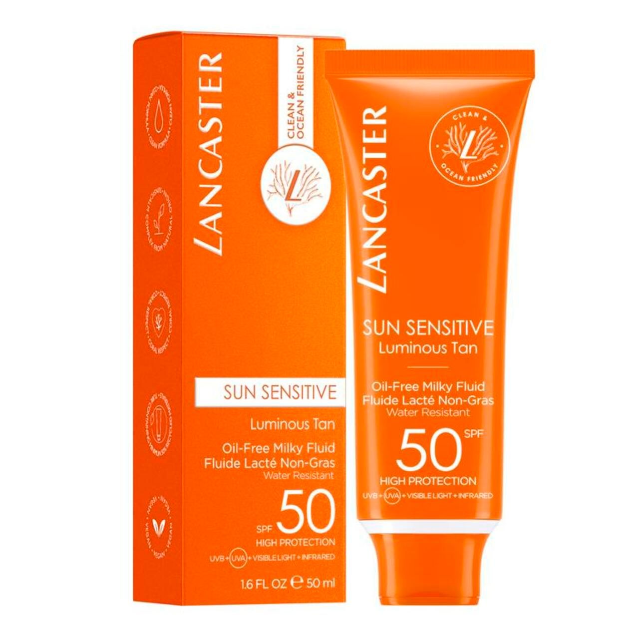 Lancaster Sun Sensitive Luminous Tan Oil-Free Milky Fluid Spf50