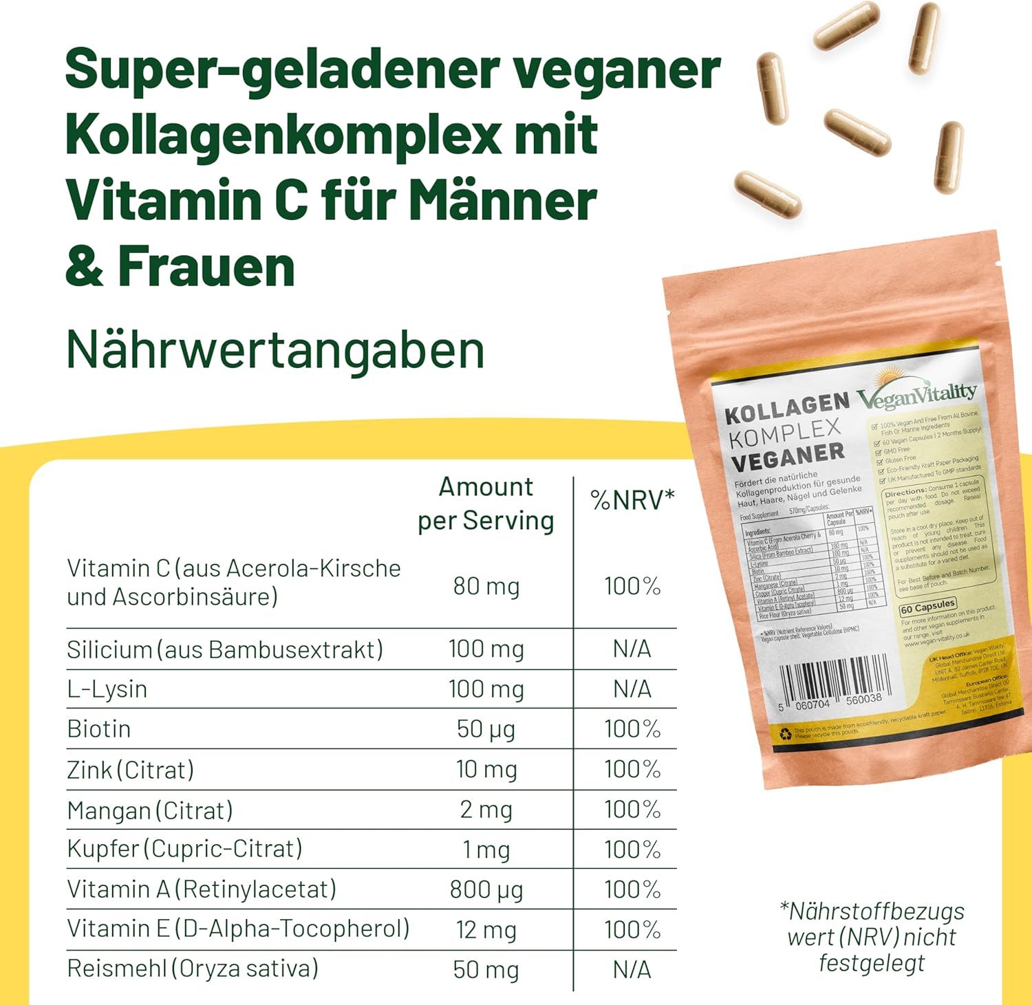 Vegan Vitality Kollagen Vegan Kapseln