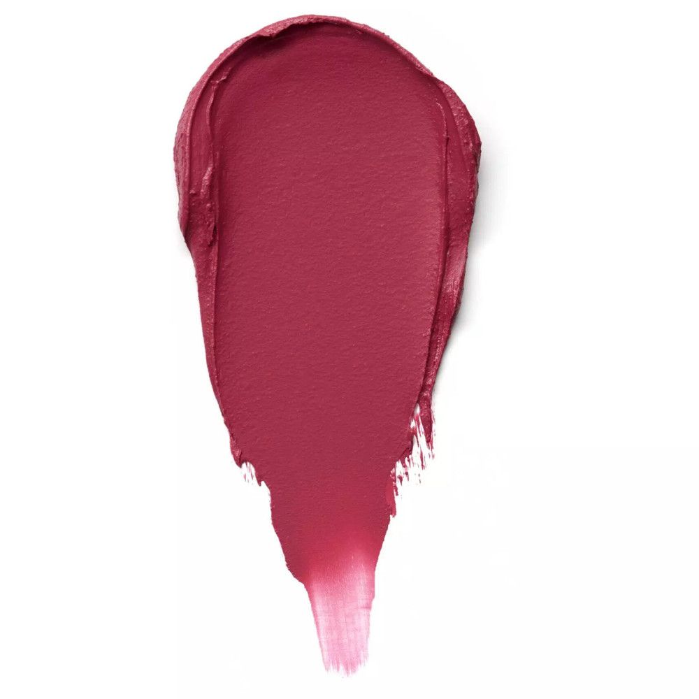 Rosa Lippenstift-Swatches auf weißem Hintergrund. Textur des Lippenstifts sichtbar. Keine Verpackung.