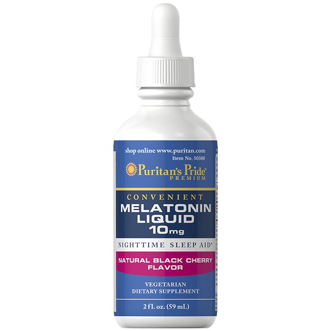 Puritan's Pride Melatonin Liquid 10 mg Schwarzer