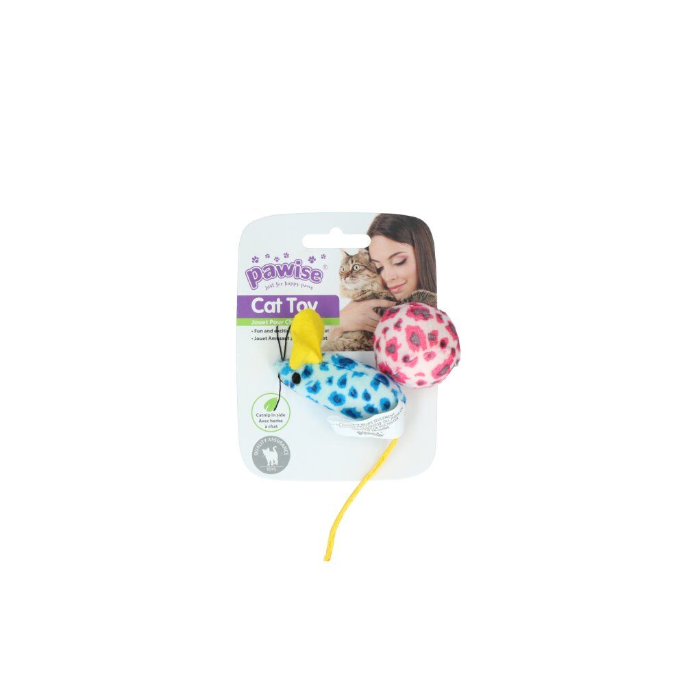 Pawise Cat Toy - Mice & Ball