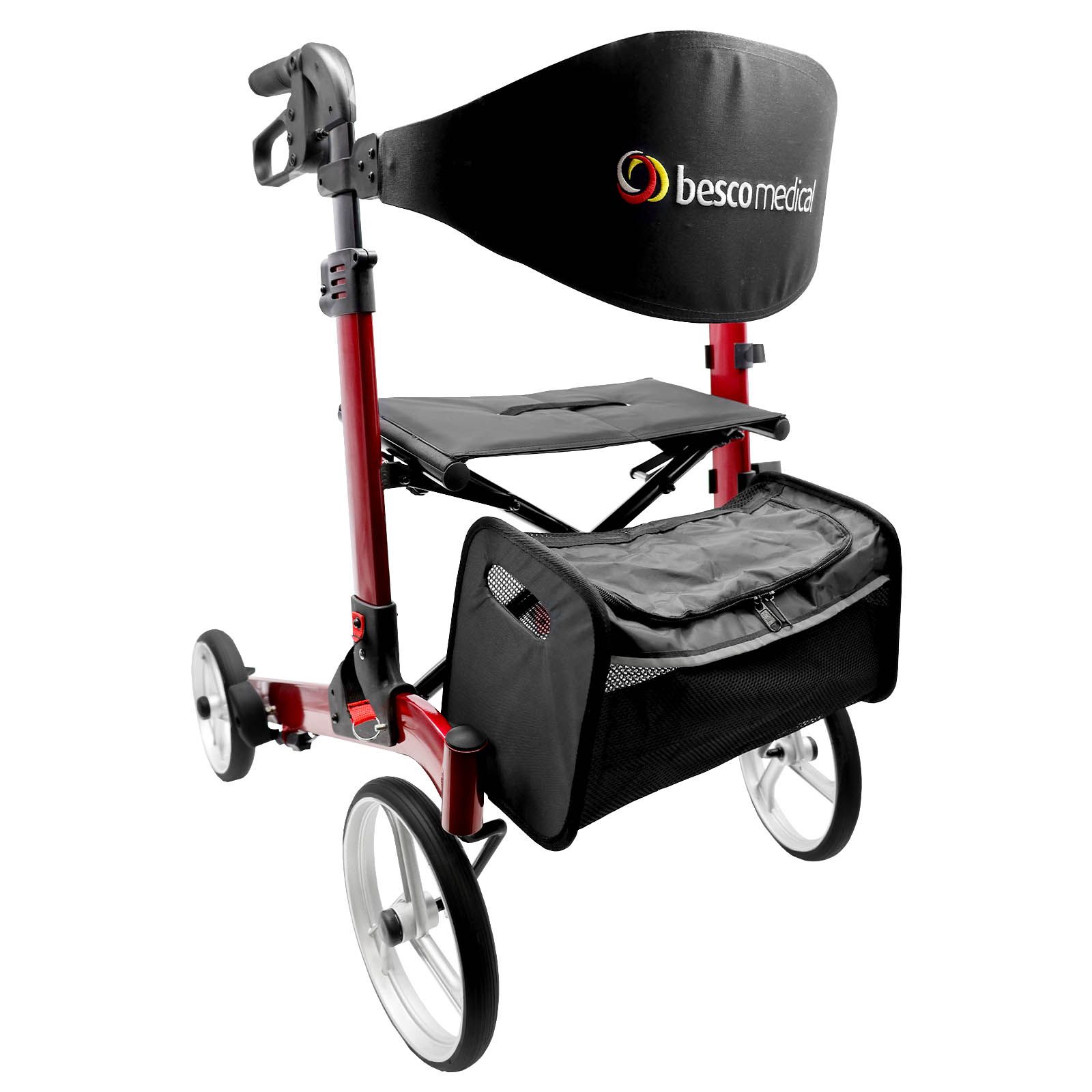 Bescomedical Reise Rollator COMPACT - zweifach klappbarer Leichtgewichtrollator