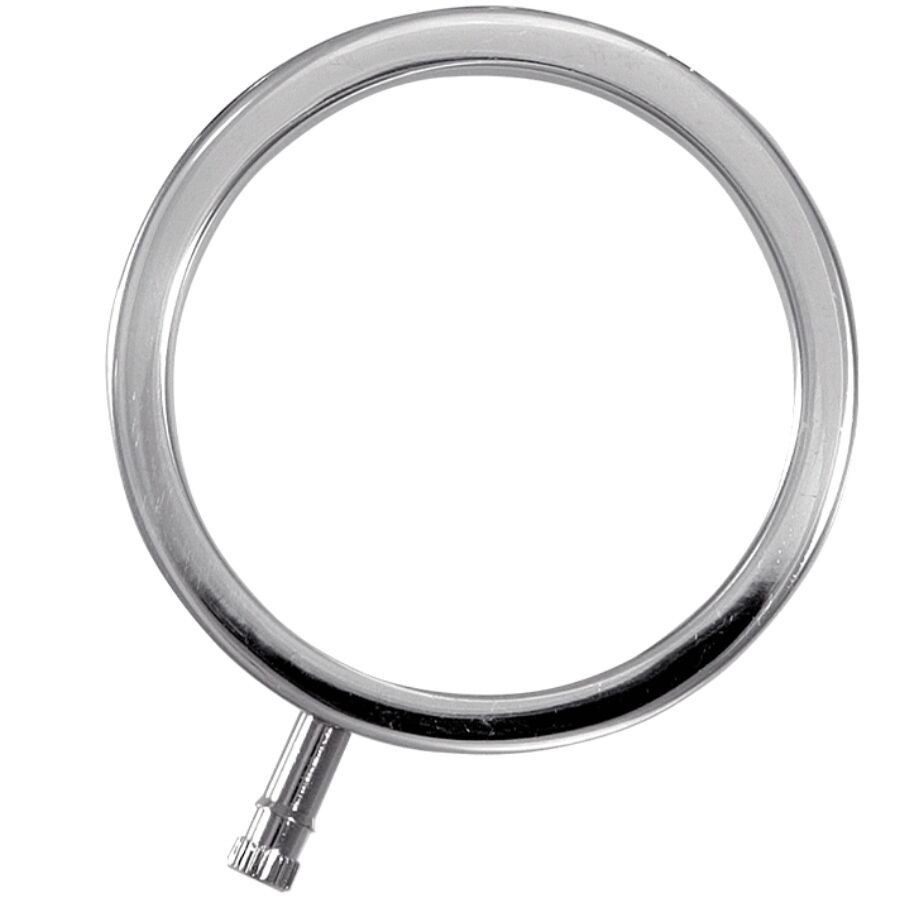 Metallring mit Griff. Der Ring ist silberfarben und rund. Der Griff ist am Ring befestigt.