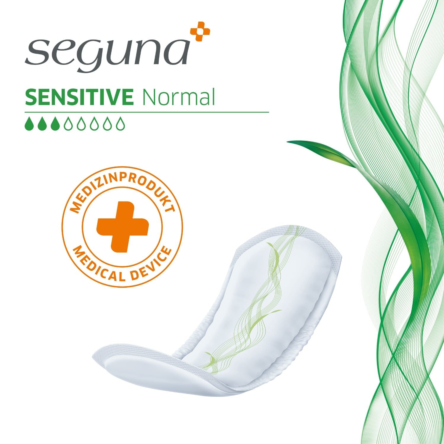 SEGUNA Sensitive Normal. Medizinprodukt-Symbol.