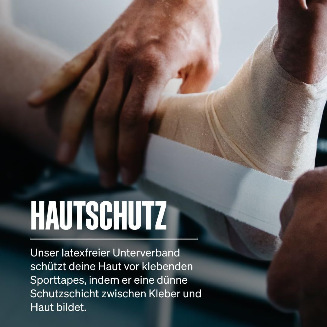 Hautschutz durch latexfreien Unterverband, schützt vor Kleberückständen.