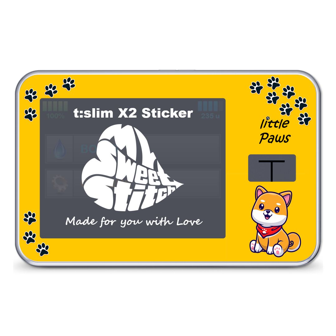 MySweetStitch | Tandem t:slim X2 Sticker | Little Paws