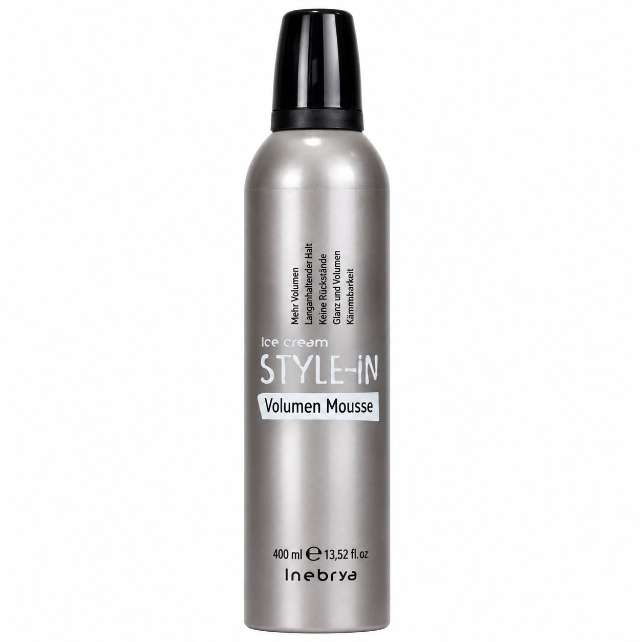 Gyada Cosmetics Linie Delicata sanfte Haarmousse, hellblaue Flasche mit Pumpspender.
