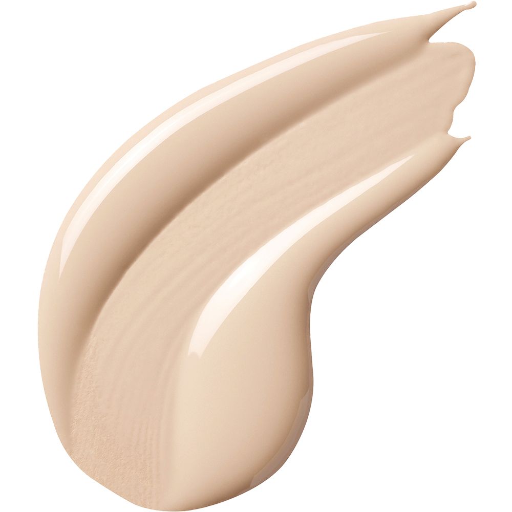 Heller, cremefarbener Produktstrich. Glänzende Textur. Auf weißem Hintergrund.