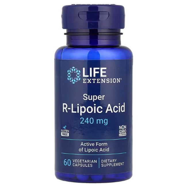 Life Extension Super R-Liponsäure 240 mg Kapseln, 60 Stück.