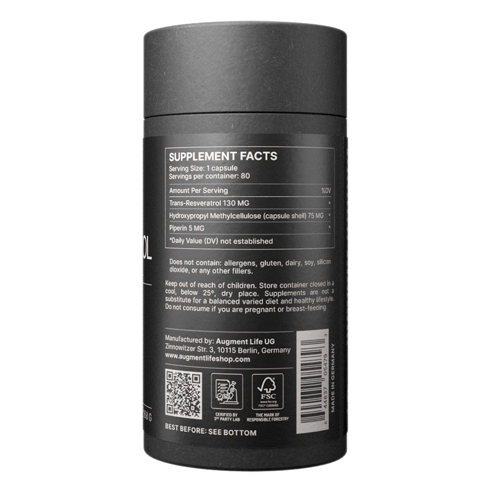 Augment Life Trans-Resveratrol Kapseln