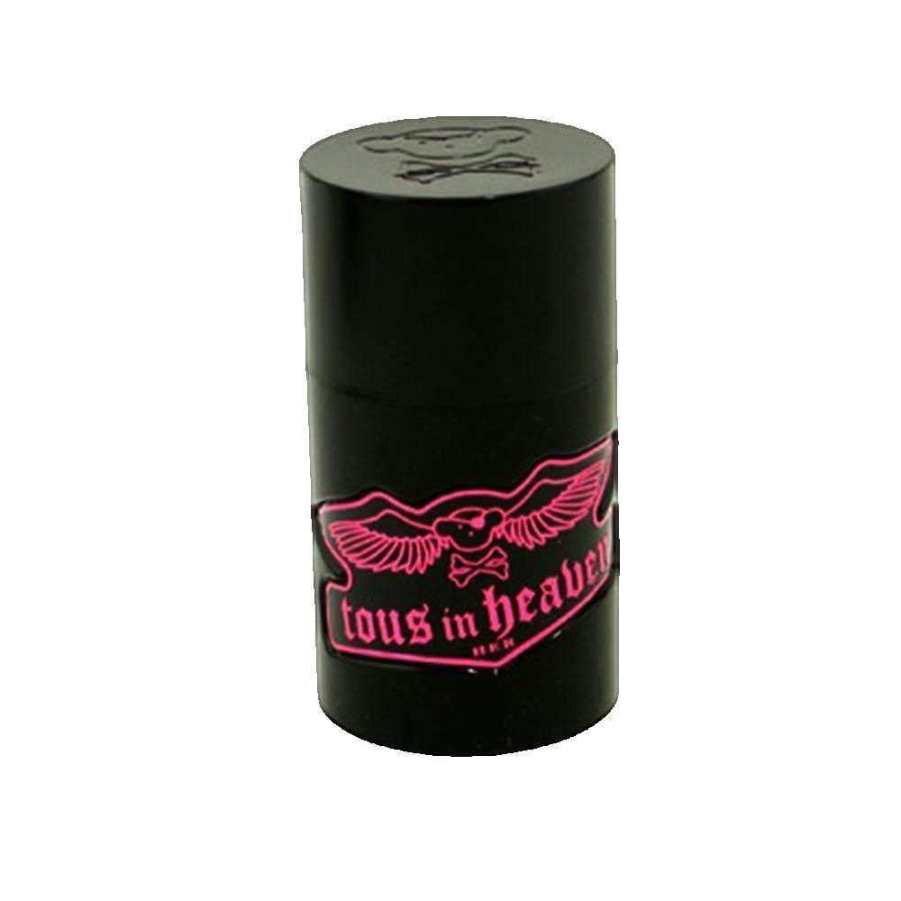 Schwarzer zylindrischer Behälter mit rosa Aufkleber. Aufkleber mit Text und Flügel-Design.