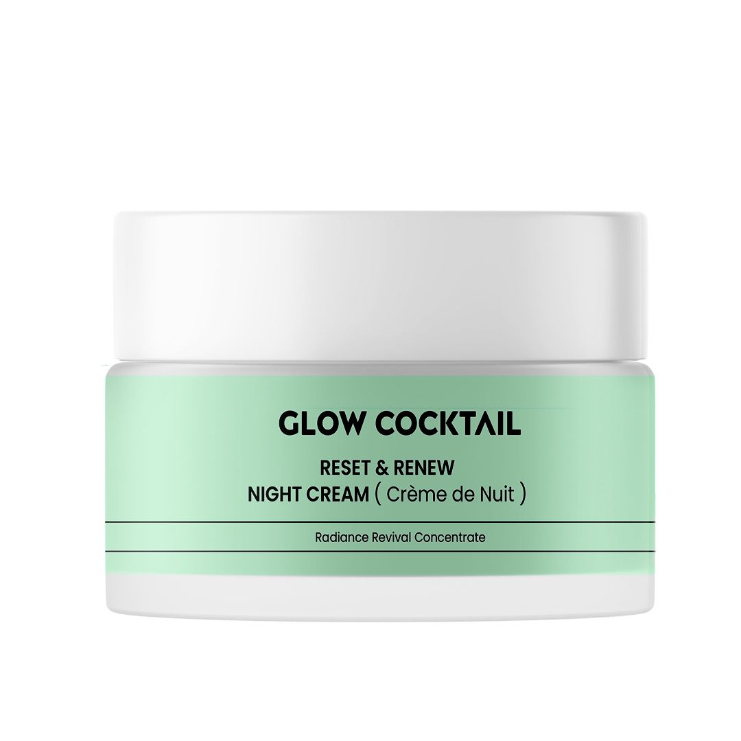 Glow Cocktail Reset & Renew Night Cream Tiegel.