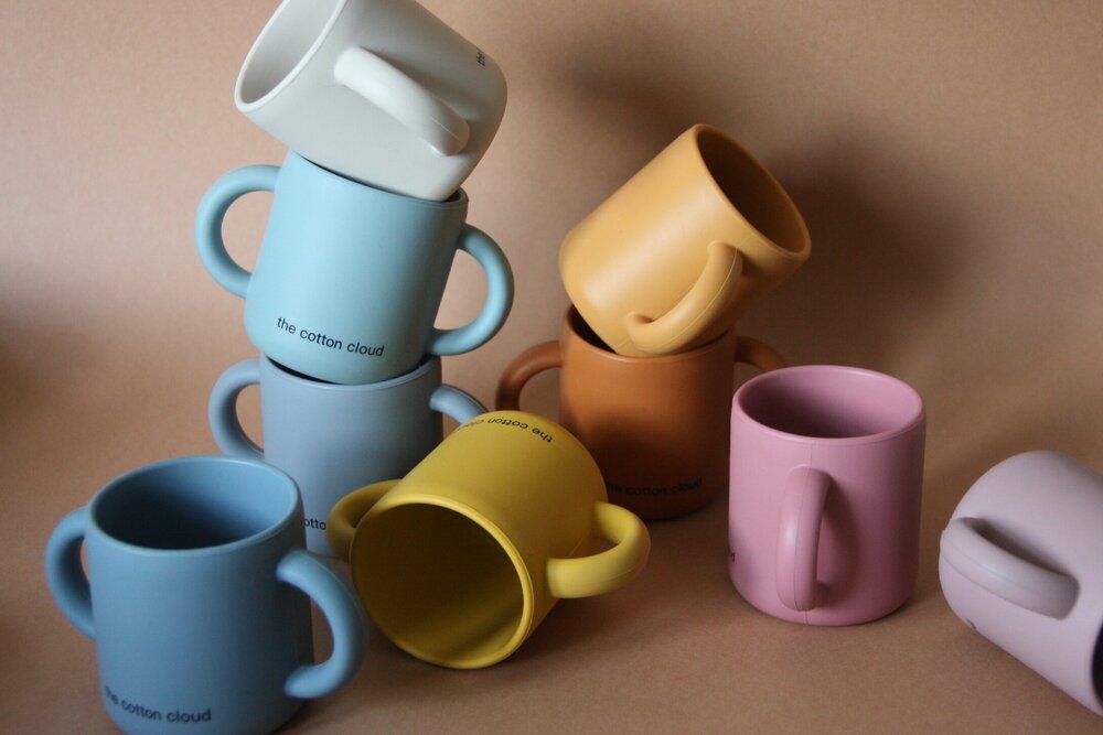 the cotton cloud Becher aus Silikon Jade