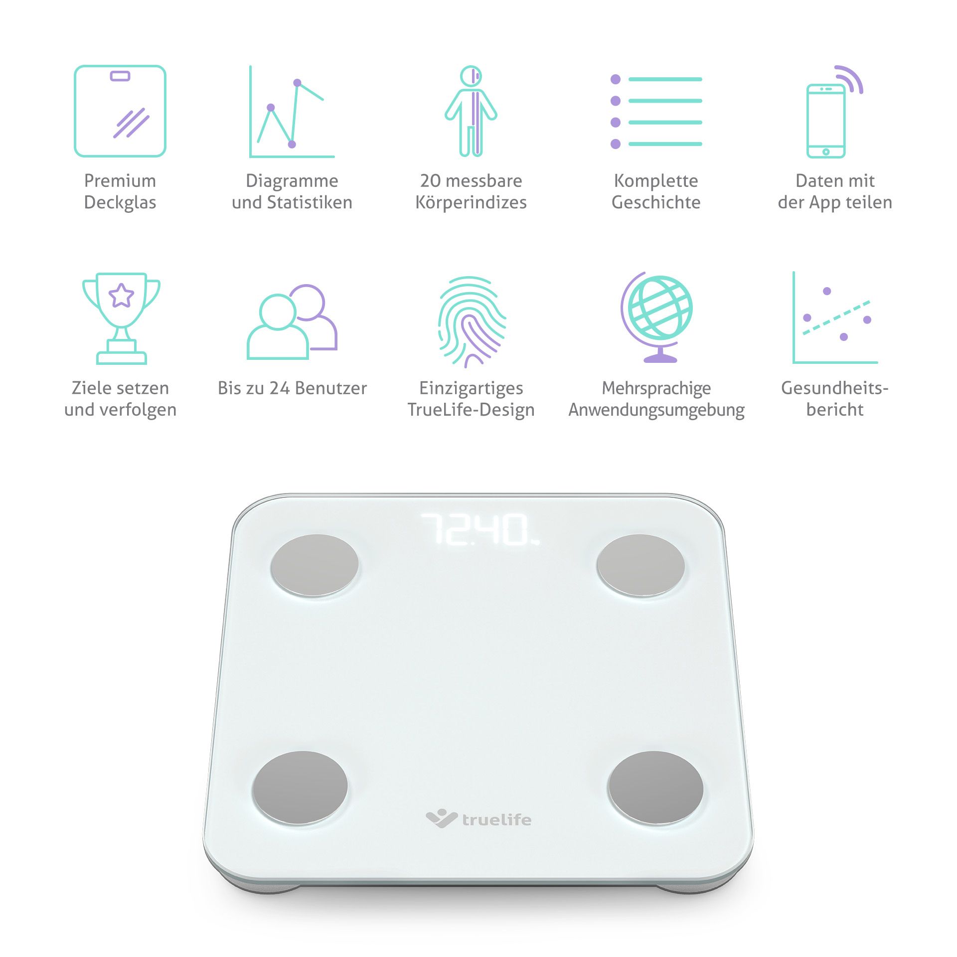 TrueLife FitScale W1 BT White