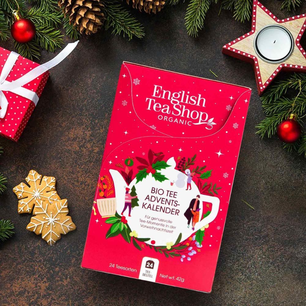 English Tea Shop Adventskalender "Elfen-Dorf" - Rot - 24 einzeln verpackte BIO-Tees