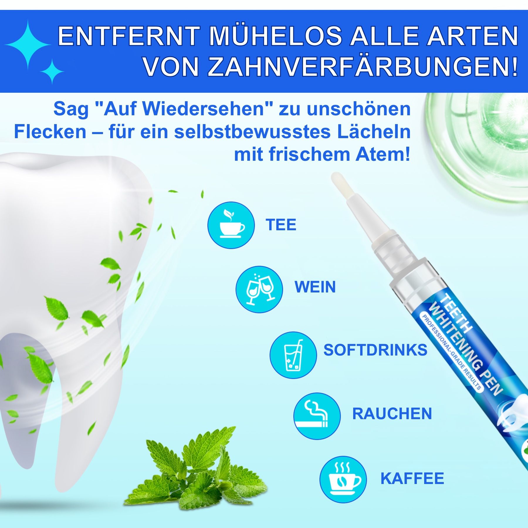 P-beauty Zahnaufhellung Gel Stift für Weiße Zähne Teeth Whitening Bleaching Pen