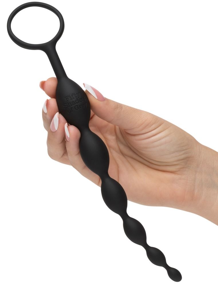 Set „Pleasure Overload Take it Slow“ | Analdusche, Analkette, Vibro-Analplug |  Fifty Shades of Grey