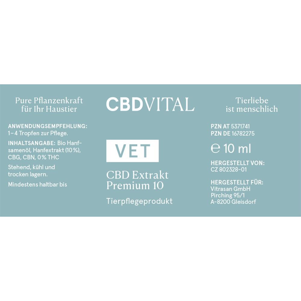 CBD VITAL VET CBD 10 Extrakt Premium