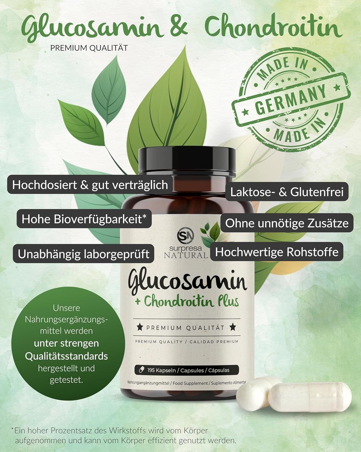 Surpresa Natural Glucosamin Chondroitin Kapseln