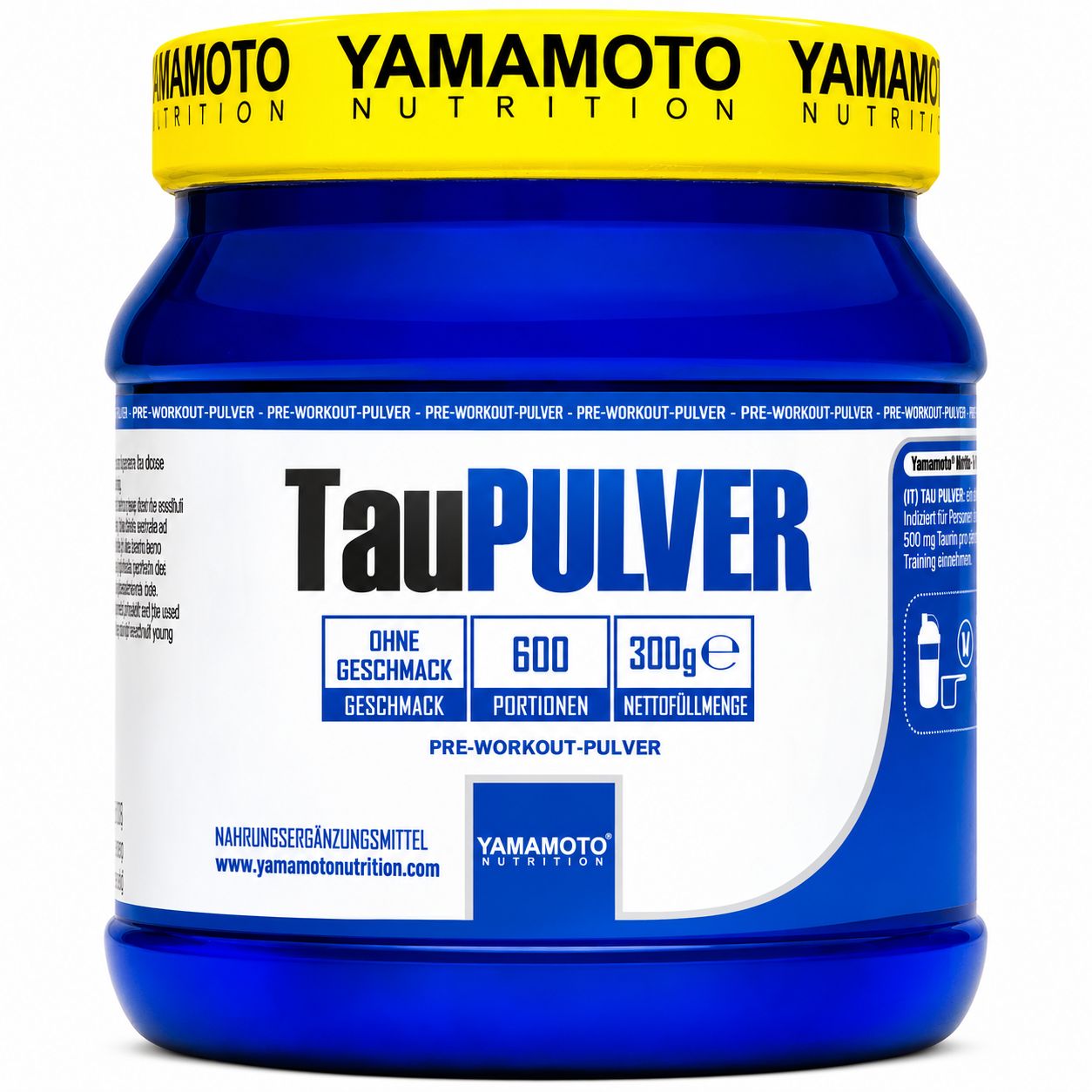 Blauer Behälter mit TauPulver, 600 Portionen, 300g.