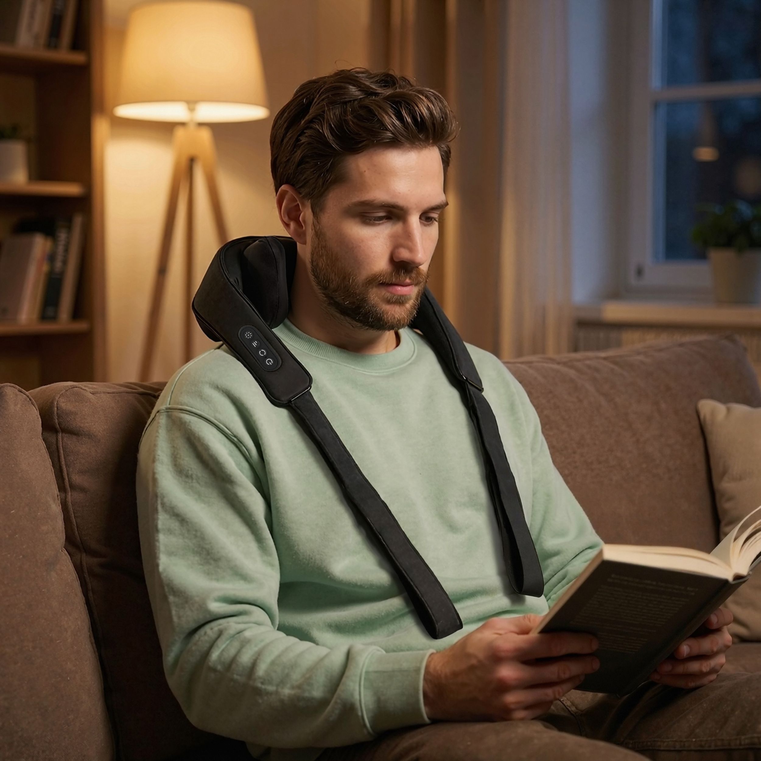 Shiatsu-Nacken- & Schultermassagegerät mit Wärme –Tiefenmassage für Nacken, Rücken & Halswirbelsäule