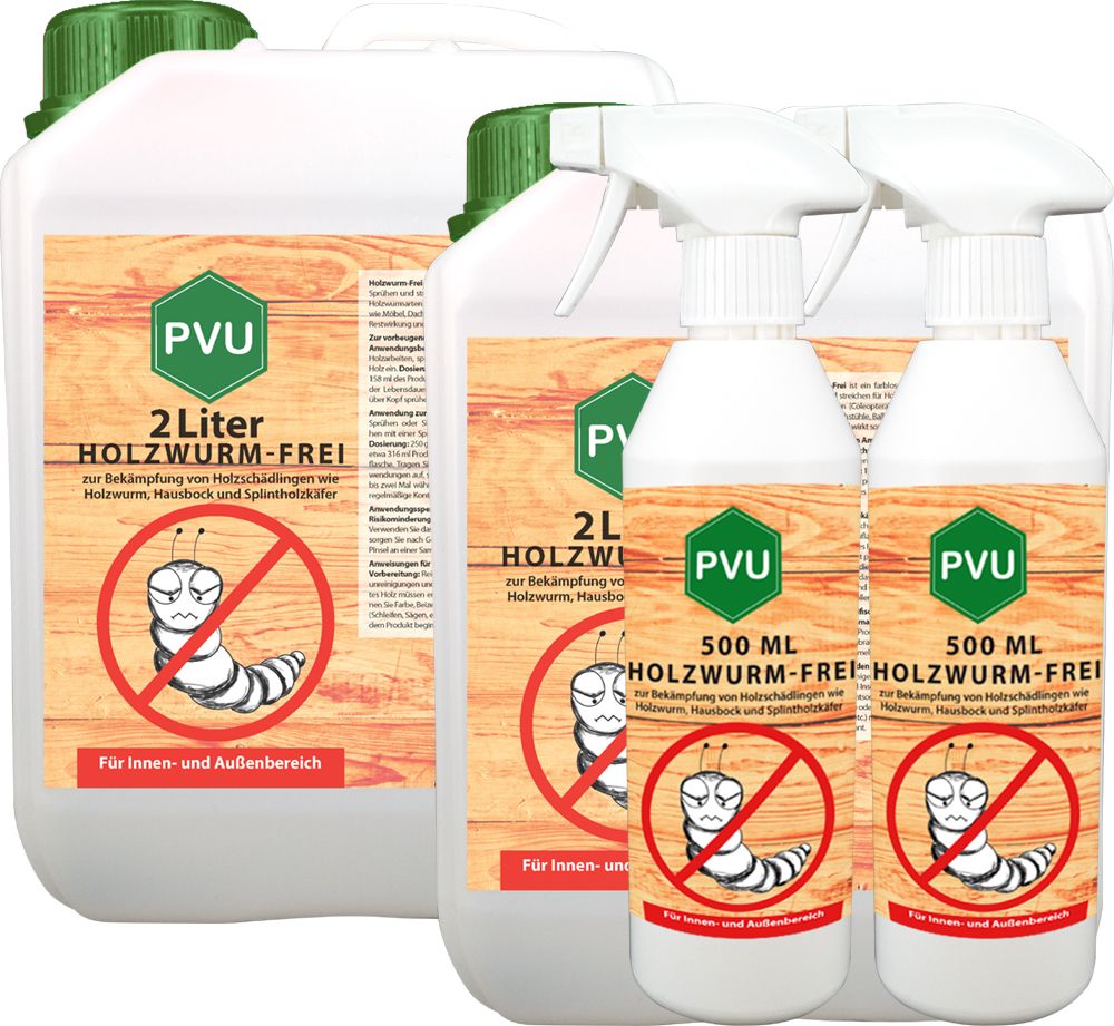 PVU Holzwurmspray zur Bekämpfung von Holwürmern und Holz Schädlingen