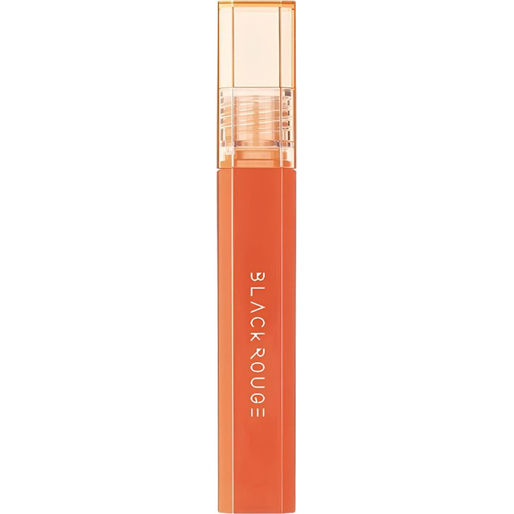 Lippenstift-Tube, orange, mit transparentem Deckel. Aufschrift: BLACK ROUGE.