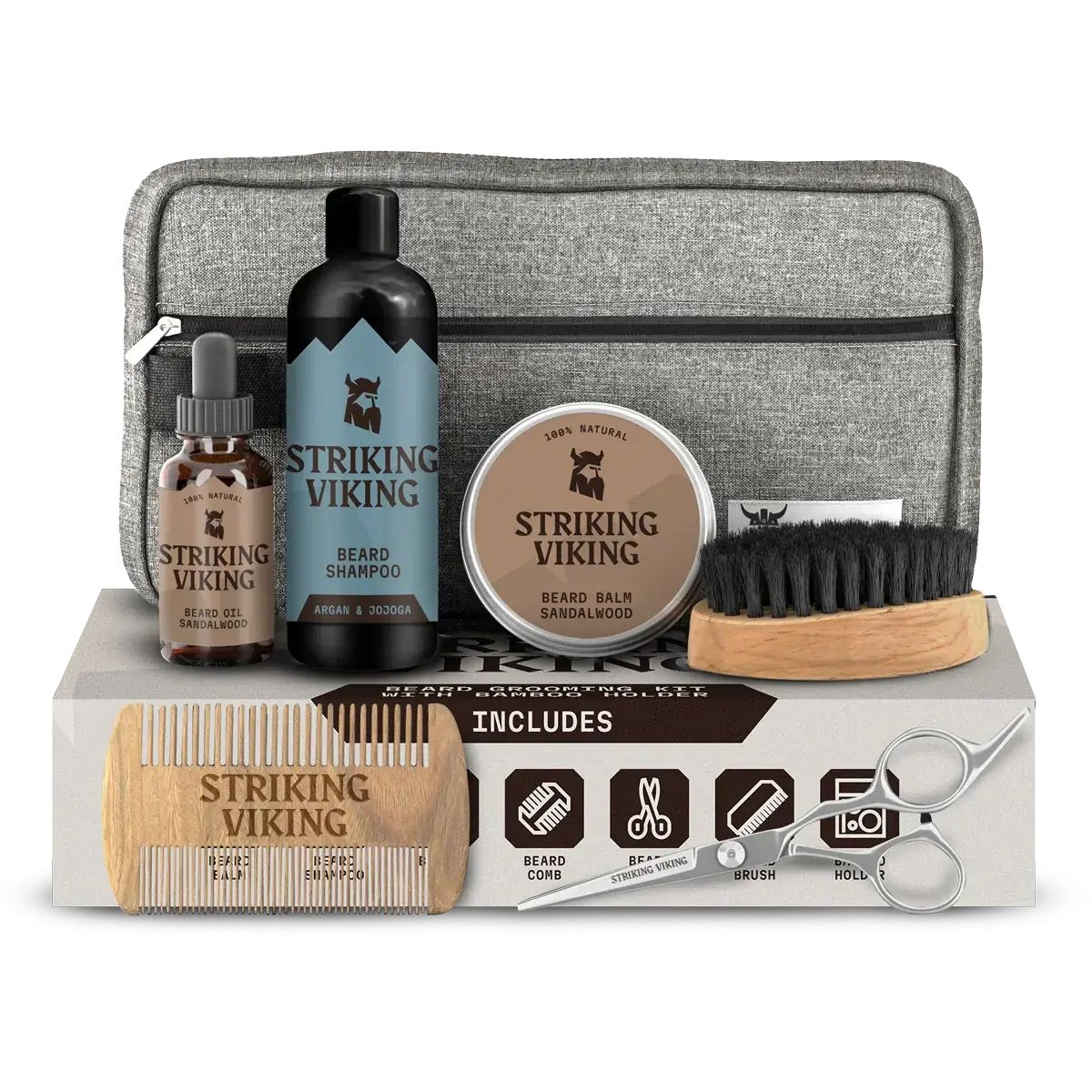 Striking Viking Bartpflege-Set mit Kulturtasche