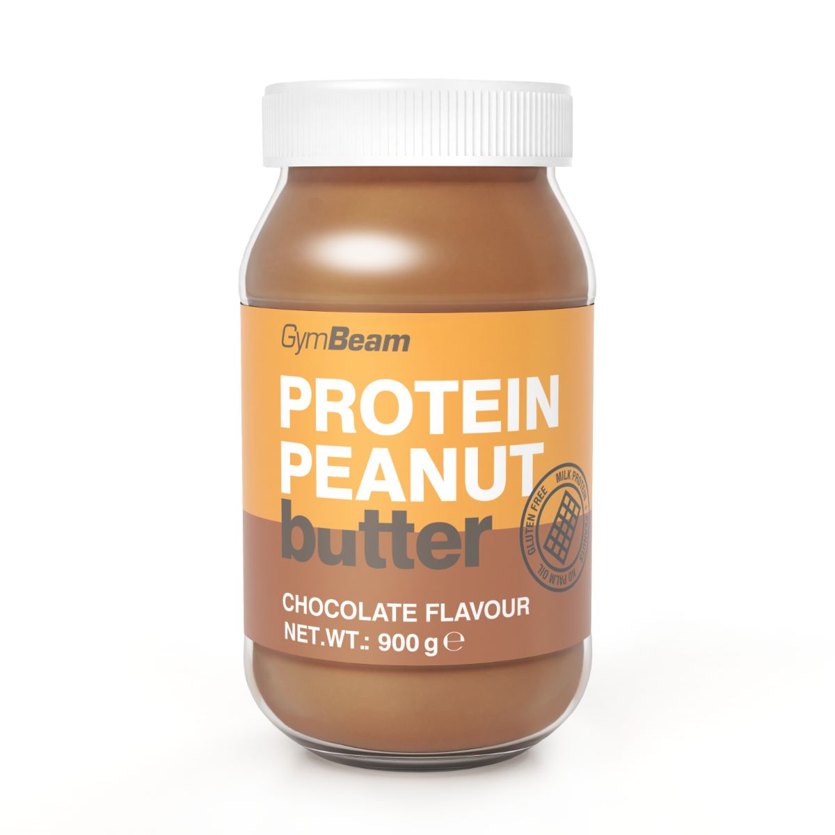 GymBeam Protein Erdnussbutter, Schokoladengeschmack, 900g Glas.