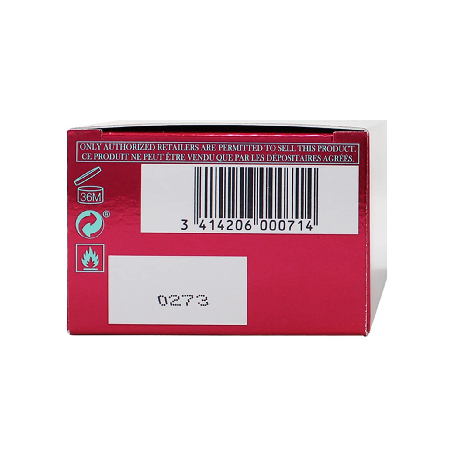 Unterseite der Verpackung von Joop! Homme Deodorant Spray. Barcode, Warnhinweise und Produktionsdatum.