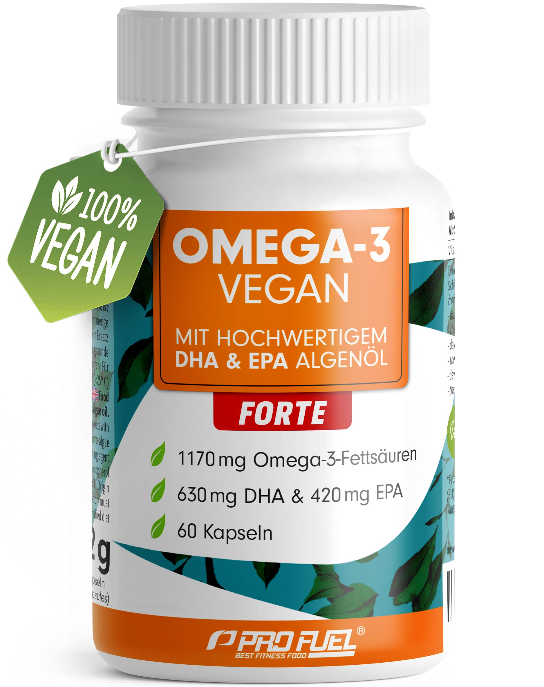 ProFuel - Omega-3 Vegan FORTE DHA + EPA - optimal hochdosiert & vegan