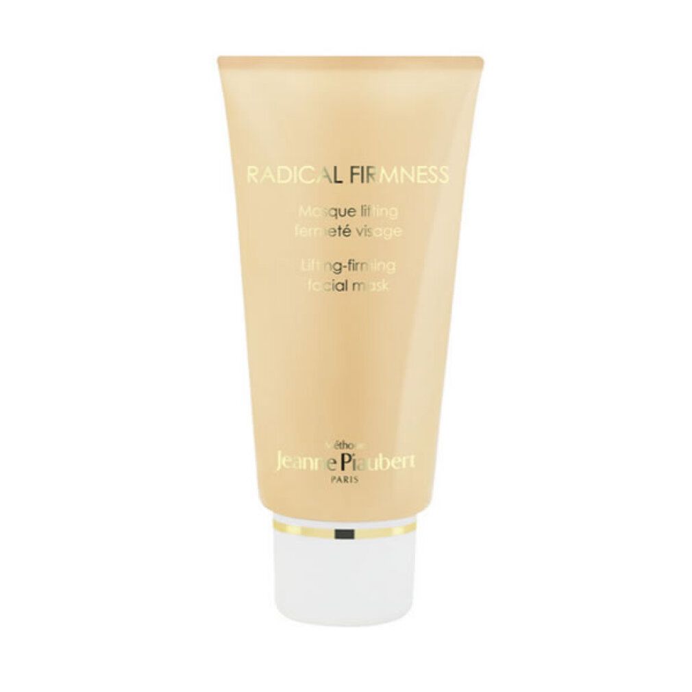 Helle goldene Tube mit "Méthode Jeanne Piaubert Radical Firmness" Aufschrift. Lifting-straffende Gesichtsmaske.