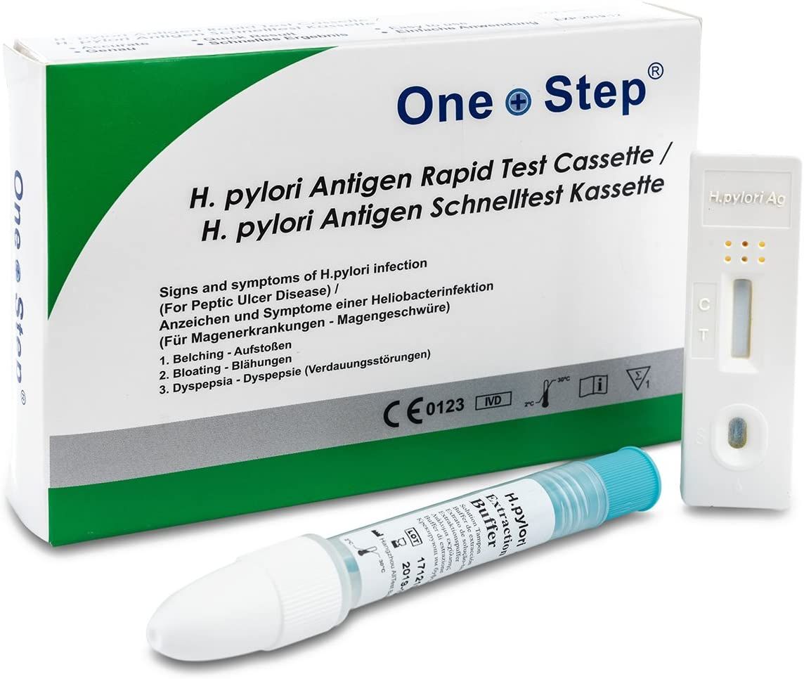 One+Step Helicobacter Pylori Magenkeim Test (Stuhl) Schnelltestkassette - Selbsttest für Zuhause