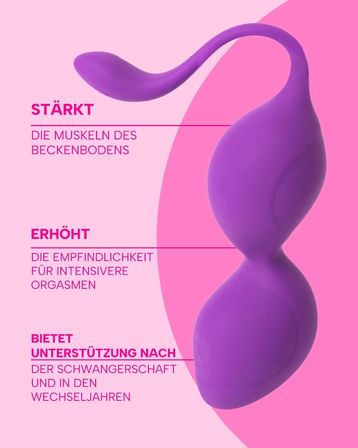Schwarzer Vibrator mit Ladefunktion, wasserdicht (IPX6).