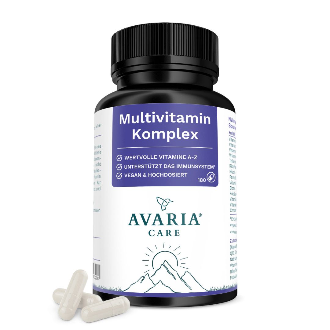 AVARIA CARE® Multivitamin Komplex – hochdosiert – Vitamin A bis Z – Mineralstoffe & Coenzym Q10