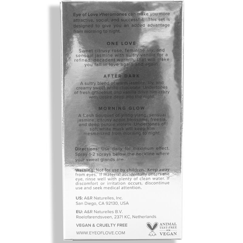 Rückseite der Verpackung mit Text. Enthält Produktnamen, Inhaltsstoffe, Gebrauchsanweisung und Herstellerinformationen.