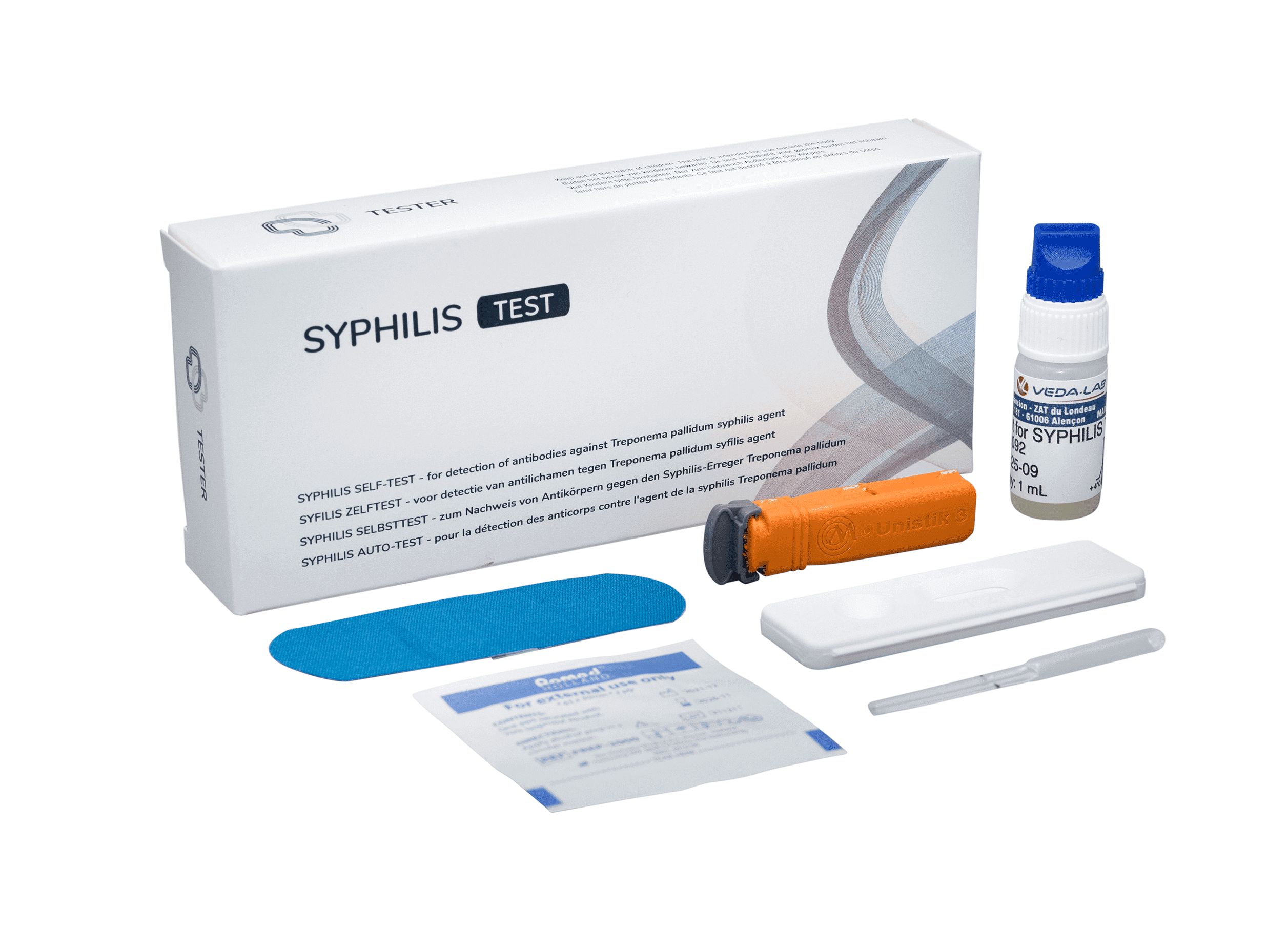 Syphilis Test - Syphilis für Zuhause - Schnellergebnis - CE-zertifiziert - The Tester