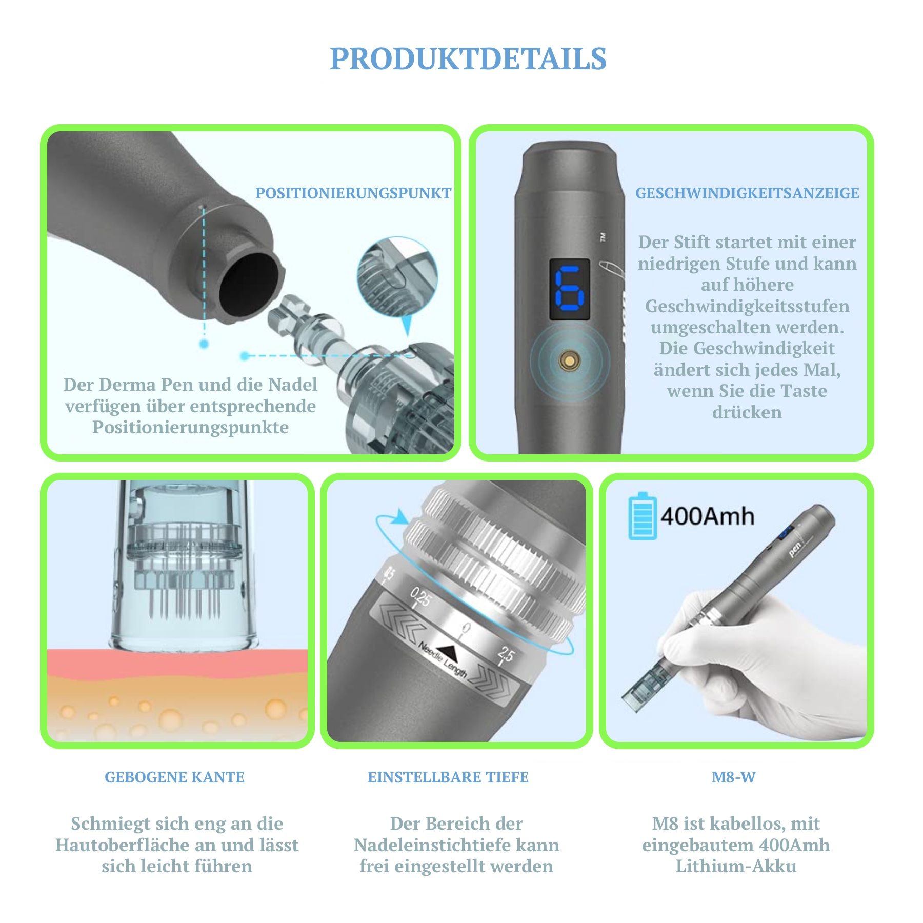 P-Beauty Dermapen Microneedling Gerät M8