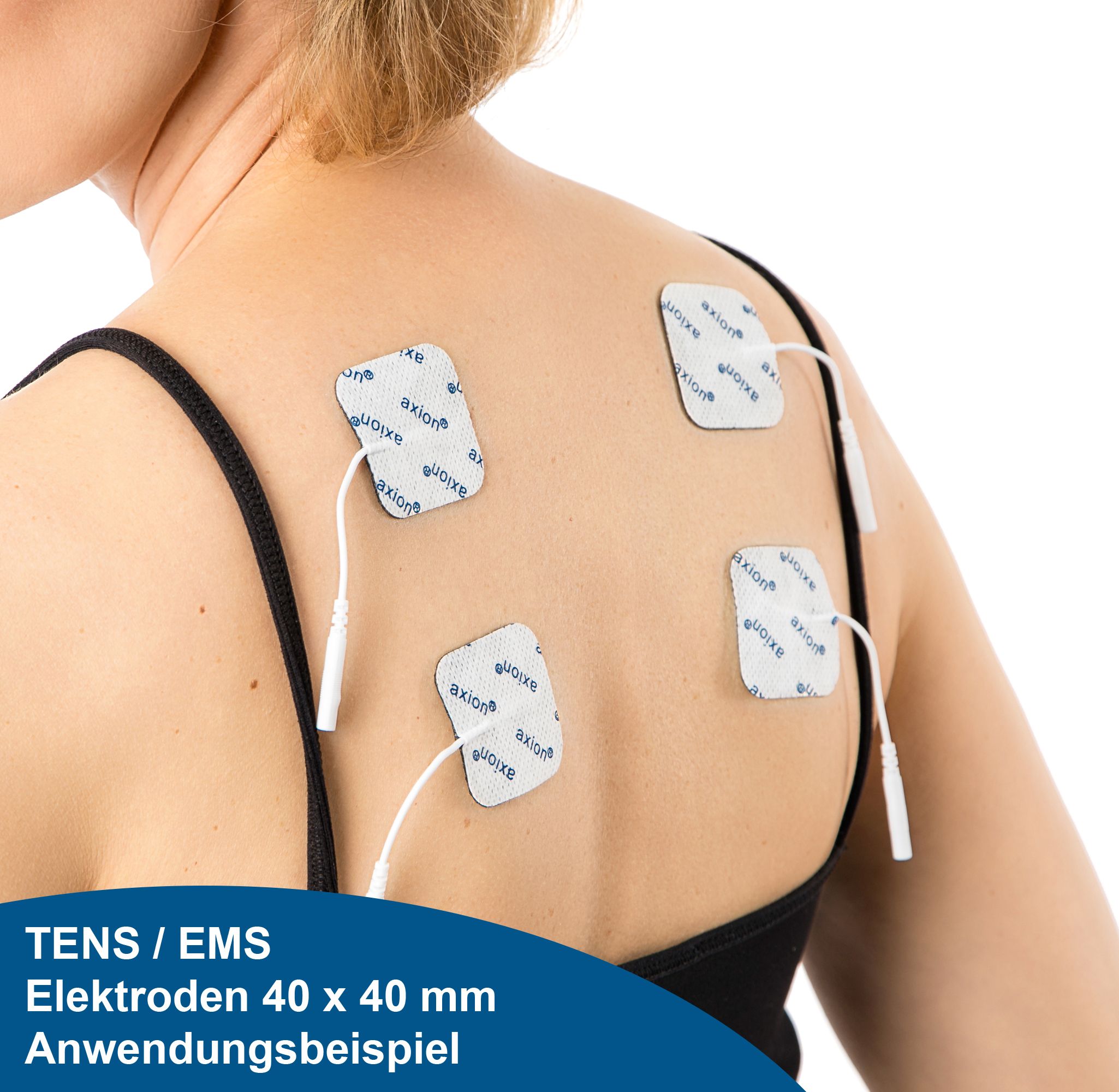 axion® selbstklebende Elektrodenpads 4x4 cm – passend zu axion, Prorelax, Promed, etc.