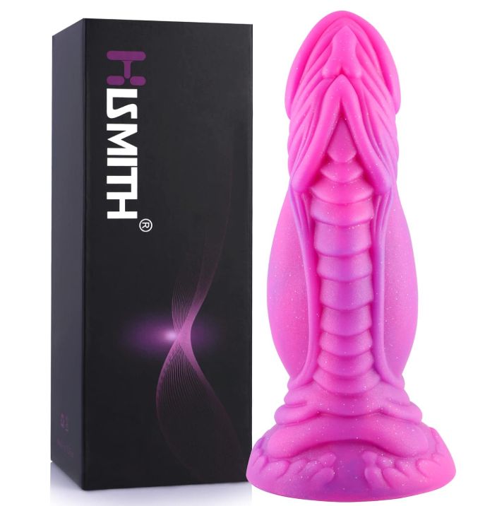 HISMITH gebogener Silikondildo 8 Zoll mit Saugnapf