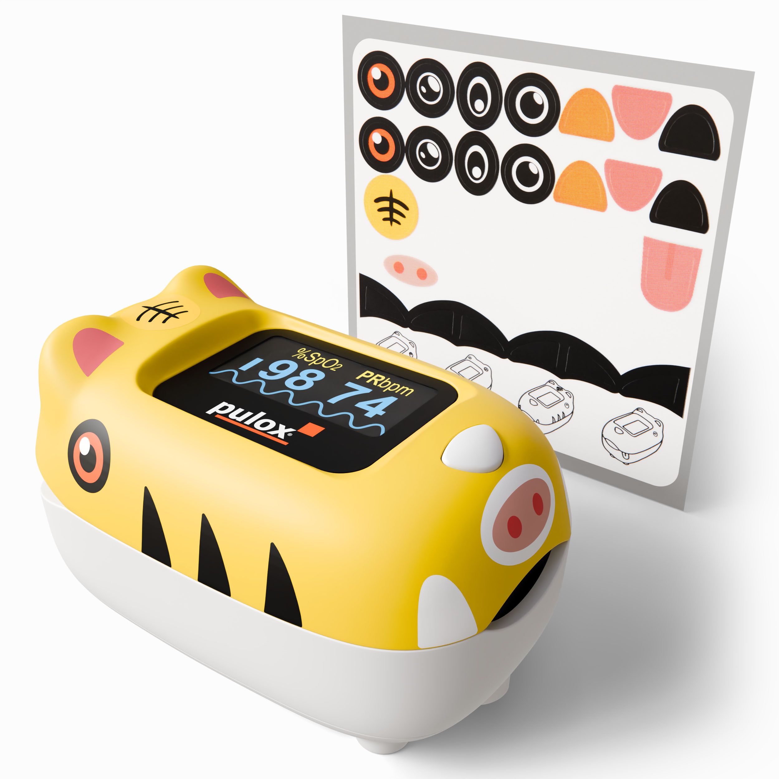 pulox - PO-230 - Finger-Pulsoximeter für Kinder - Gelb
