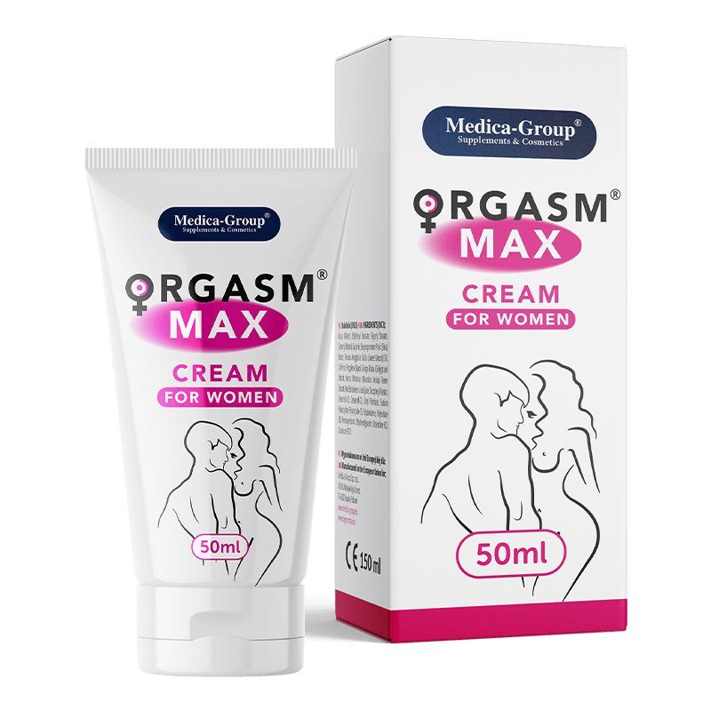 Medica-Group Orgasm Max Creme für Frauen, 50ml Tube und Karton.