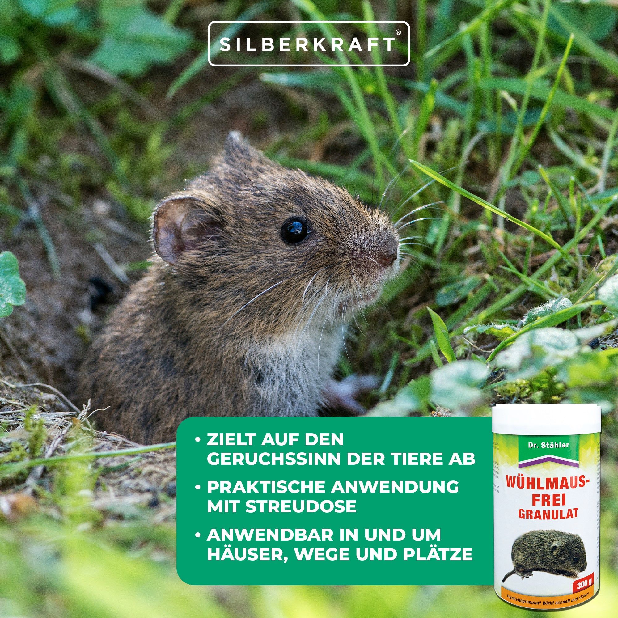 SILBERKRAFT Wühlmaus-Frei Granulat