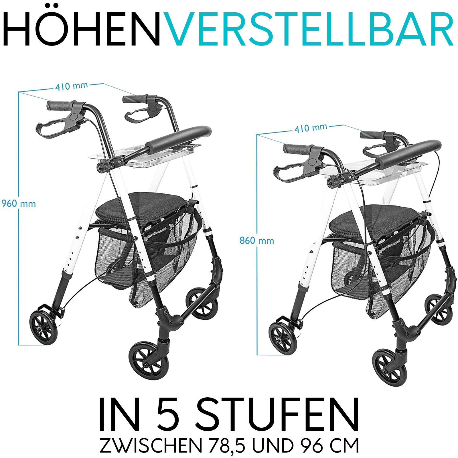 Mobility Plus+ Wohnungs-Rollator IR10+ - Der wendige Indoor Rollator