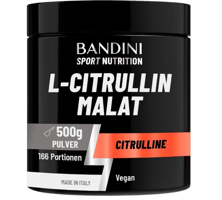Bandini L-Citrullin Malat Pulver 500g, 166 Portionen, vegan.