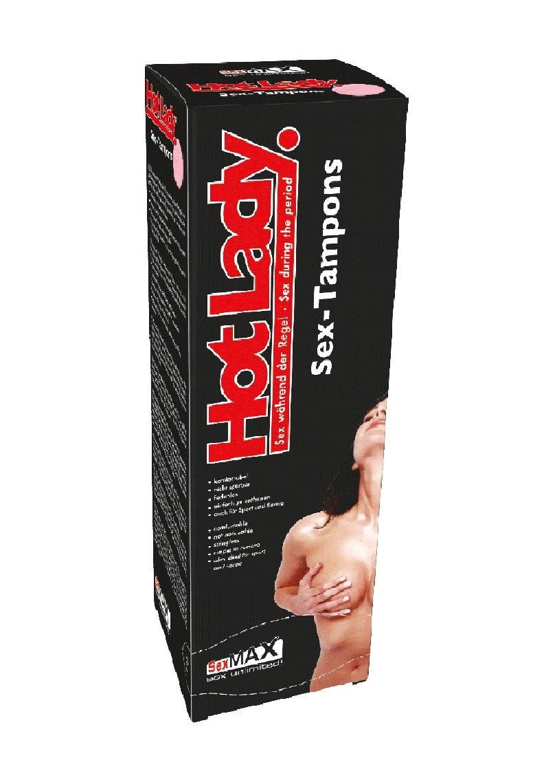 Verpackung von JOYDIVISION SexMAX Hot Lady Sex-Tampons mit Produktabbildung.